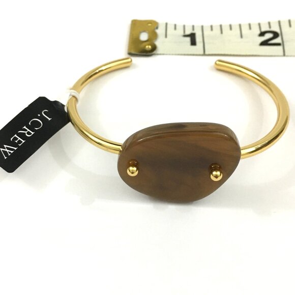 NEW! J.Crew Acetate Stone Open Cuff Bangle Deep Amber - OS - Picture 4 of 6